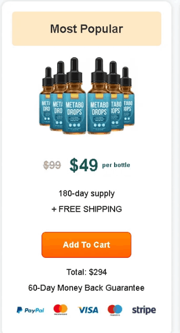 Metabo Drops 6 Bottle