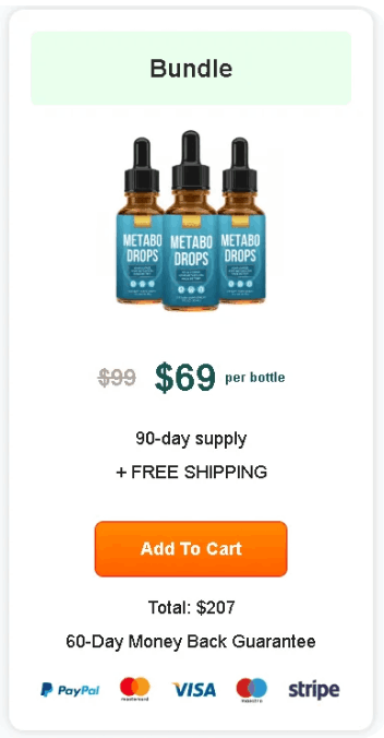 Metabo Drops  three bottle package